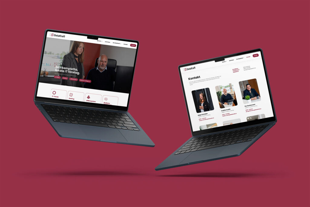 DataKraft hemsida dator